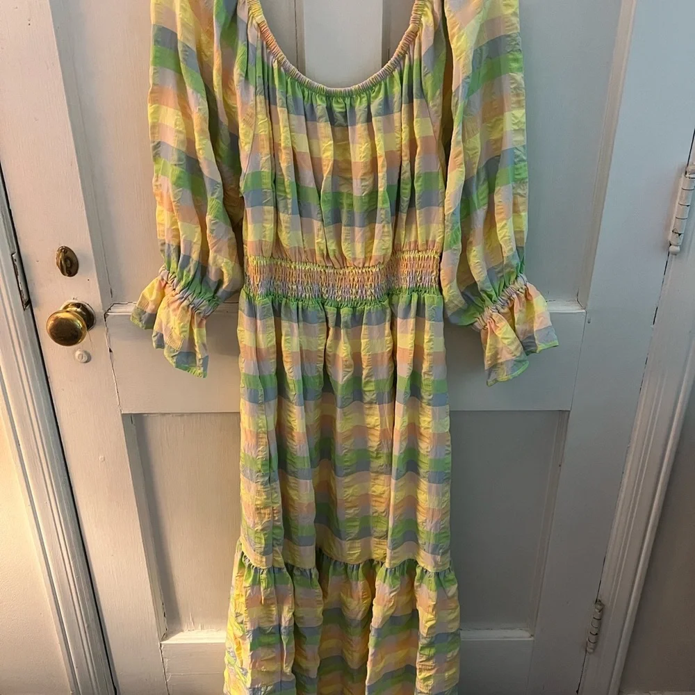 Multicolor Long Sleeve Maxi Dress - Picture 4 of 4